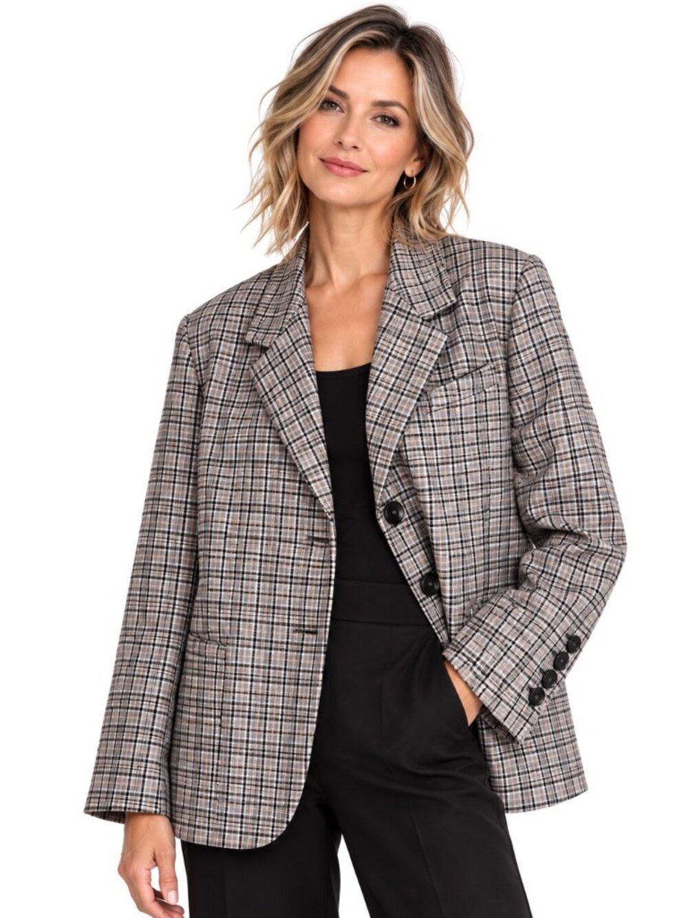 We The Free Cali Plaid Blazer Jacket
